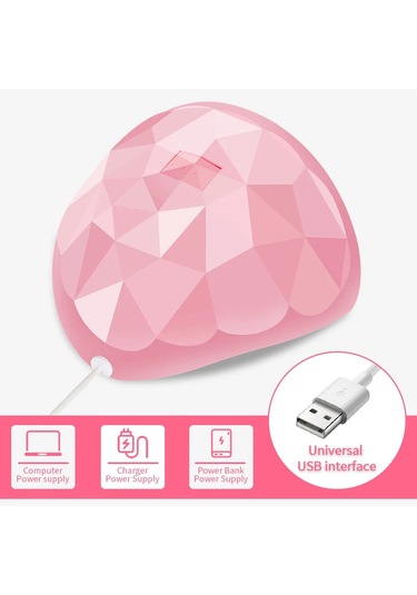 Lulaa 54w Usb Kabin Uv Led Tırnak Jeli Led Lamba Çivi Aksesuarları İçin A-pink Usb
