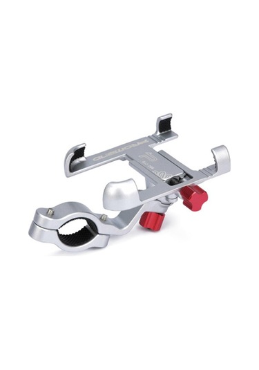 360 Döndür Kartal Pençesi Biyonik Bisiklet Telefon Tutucu Dağı Alüminyum Bisiklet Motosiklet Gidon Cep Telefonu Standı Braketi Gümüş Silver