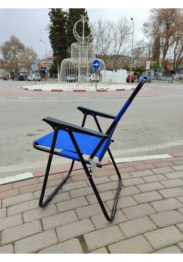 Lüks Plaj Kamp Piknik Sandalyesi Mavi