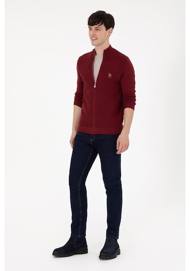 U.s. Polo Assn. Erkek Bordo Hırka Triko 50288871-vr014 Bordo