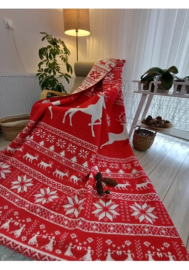 Tek Kişilik Battaniye Pamuklu Yeni Yıl Battaniyesi