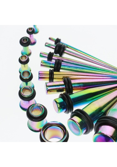 Homyl 36 Parça Kulak Göstergeleri Germe Kiti Fiş Konik 14g Çok Renkli