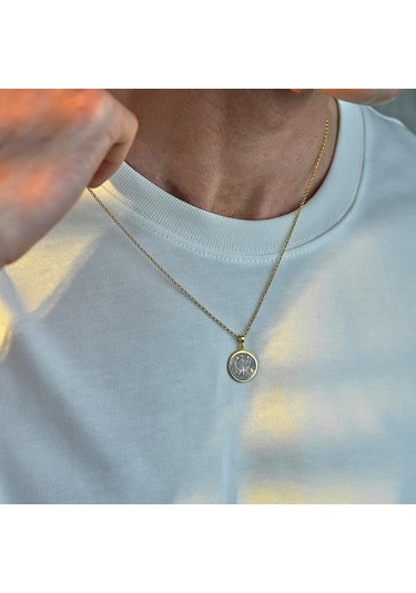 İpek Silver  925 Ayar Gümüş Jüpiter'in Mührü Bolluk - Bereket Sembollü Unisex Kolye Gümüş