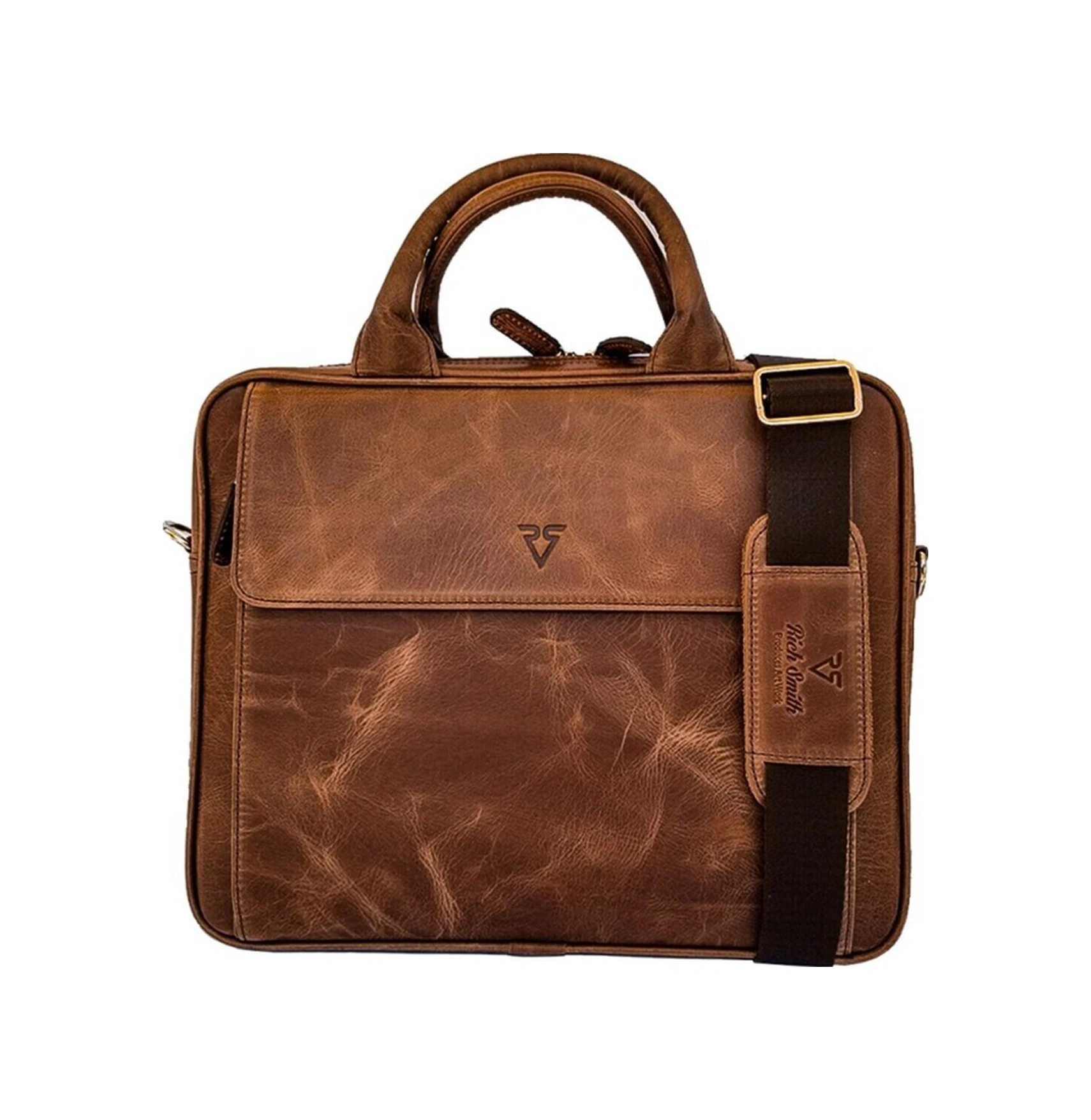 Gerçek Deri Laptop Askılı Evrak Çantası / 1717 Kahve Dumanlı -116983 Siyah