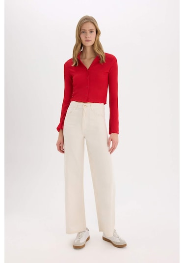 DeFacto Coool Fitted Bürümcük Uzun Kollu Gömlek A0012AX25SPRD51