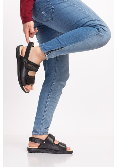 Ortopedik Diyabetik Erkek Sandalet Siyah Dia 021-42 Siyah