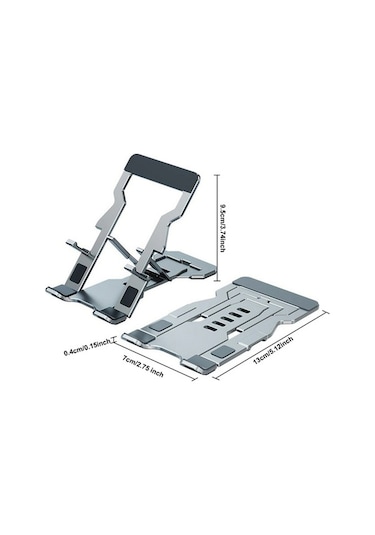 Novahub Pratik Katlanabilir T612 Telefon Ve Tablet Desteği - Gümüş Renk, Hafif Ve Şık