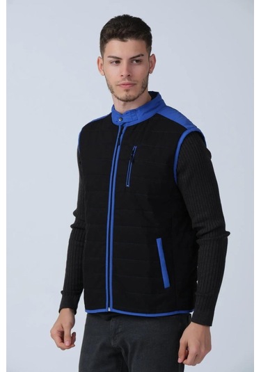 Alexandergardı Renk Detaylı Yelek E25-605yelek Lacivert