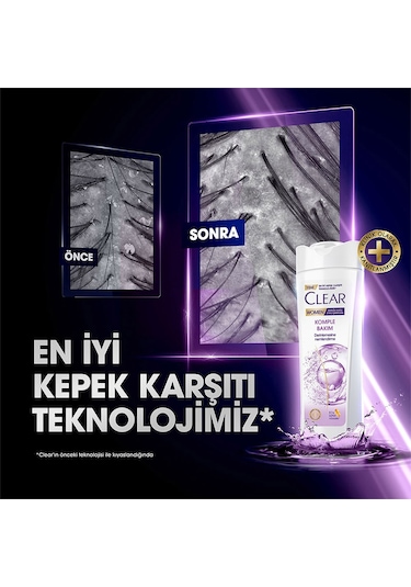 Clear Komple Bakım Kepeğe Karşı Etkili Şampuan 3 x 350 ML
