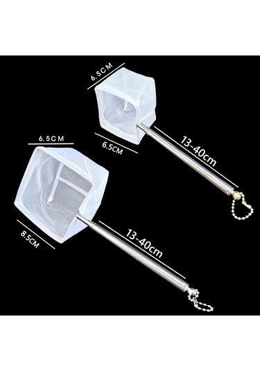 Xindoker Akvaryum Balık Ağı - Paslanmaz Çelik Uzatılabilir Balık Tutma Ağı, Kolay Kullanım İçin Hafif Ve Dayanıklı