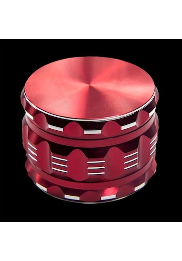 Elmpaly Kırmızı 63mm 4 Katlı Alüminyum Metal El Değirmeni - Dayanıklı & Taşınabilir