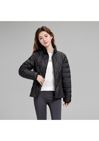 İnce Kuş Tüyü Ceket Ve Sıcak Ördek Tüyü Ceket Siyah