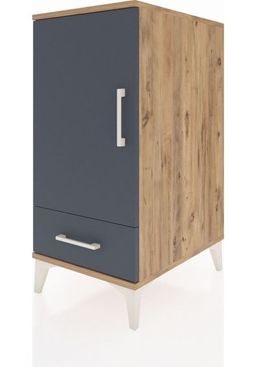 Kronos Komodin 3 Raflı Tek Çekmeceli Tek Kapaklı 44x59x96 Çam... Çam