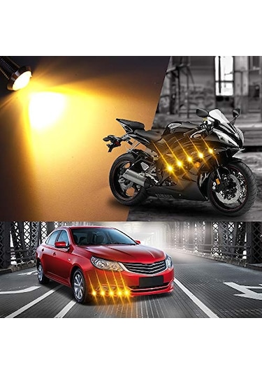 Ayna Altı Led Kartal Gözü Gündüz Farı Led Amber Turuncu 1 Çift