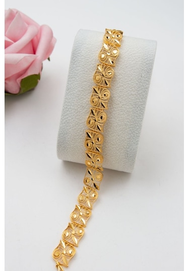 Latif Kuyumculuk 22 Ayar Altın Telkari İşlmeli Altın Bileklik B218993 Altın Sarı Altın
