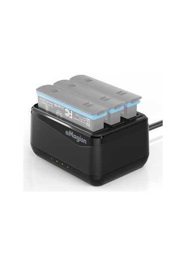 Springsun Insta360 X4 Akıllı Şarj Aleti - 3 Pil Ve 3 Tf Kart Tutucu, 4.35v/1a Çıkış, 2.5 Saat Tam Şarj Süresi, Usb Type-c Girişi