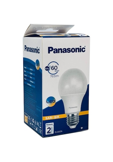 Panasonic 8,5w 60w Led Ampul 2700k - Sarı Işık 10 Adet Tasarufflu Lamba