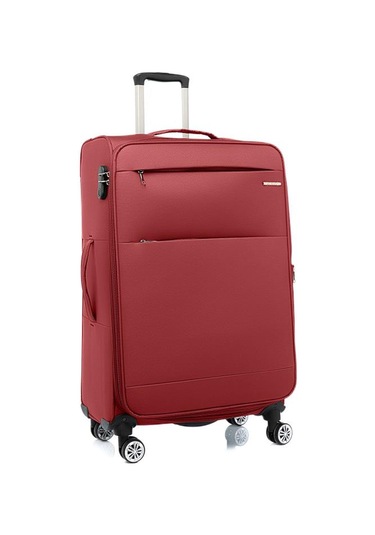 Louisiana Polo 2'li Valiz Seti Büyük Ve Orta Boy Lüx Kumaş Valiz Bordo 2082 Bordo