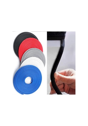 Opel Senator Uyumlu Oto Araç Kapı Koruma Fitili 5 Metre Parlak Siyah Çarpma Ve Çizilme Önleyici Koruma Bandı