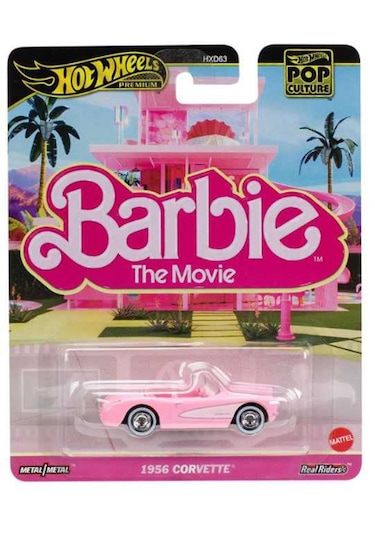 Hot Wheels Premium Pop Culture 1956 Corvette Barbie Movie Pembe