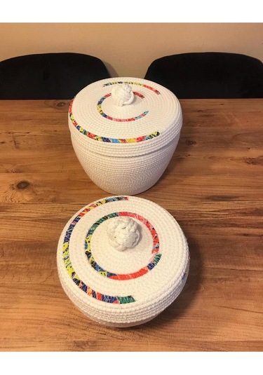 Dekoratif Sepet, Kapaklı Sepet, Çok Amaçlı Saklama Kutusu, Hediyelik Sepet 001