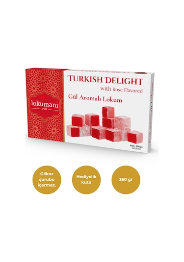 Gül Aromalı Lokum 350 Gr