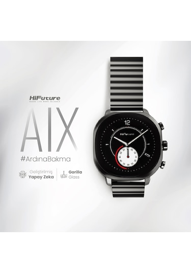 HiFuture AIX BT Arama 1,43" AMOLED IP68 Nabız SpO2 Takipli Akıllı Saat  (Distribütör Garantili)