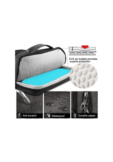 13.3-14 İnç Taşınabilir Laotop Çanta Su Geçirmez Çok Fonksiyonlu Omuz Crossbody Çanta