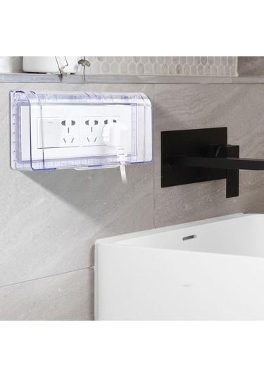 Suntek Su Geçirmez Anahtar Fiş Çıkış Kapağı Tuvalet Mavi