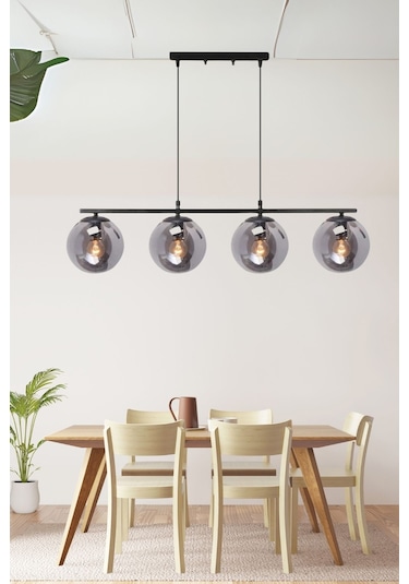 Romaithal Füme Camlı Modern Tasarım Dörtlü Füme