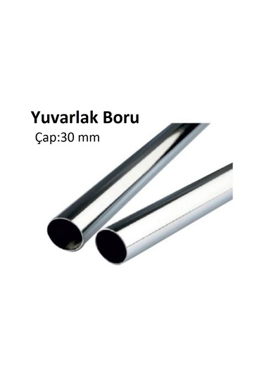 Dolap Askı Borusu. Oval - Yuvarlak Dolap Askı Elemanı 80-100 CM Arası Krom