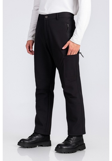Erkek Suya Ve Rüzgara Dayanıklı Softshell Outdoor Pantolon Füme