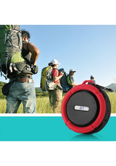 Jeemson Yeşil Mini Taşınabilir Bluetooth Hoparlör - Su Geçirmez, Toz Koruyucu, Süspansiyon Çubuğu İle Dış Etkinlikler İçin, Tf Kart Desteği Ve Derin Taban