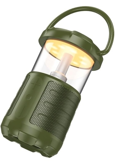 Borofone Kamp Lambası Ve Bluetooth Işıklı Kablosuz Hoparlör Yeşil