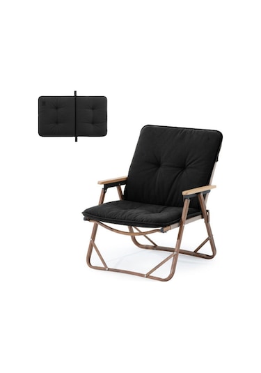 Suofeng Kamp İçin Tek Ve Çift Kişilik Sıcak Ped Seti Kamp Evi Sandalye Minderleri Sandalyesiz Siyah Tek Siyah