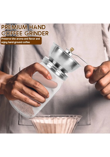 Kavanoz Kahve Değirmeni Manuel Kahve Değirmeni Paslanmaz Çelik Renkli