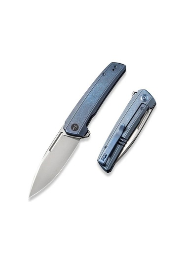 We Knife Speedster Blue Titanium Handle Black Stonewashed Cpm 20cv Blade Kamp Çakı Mavi