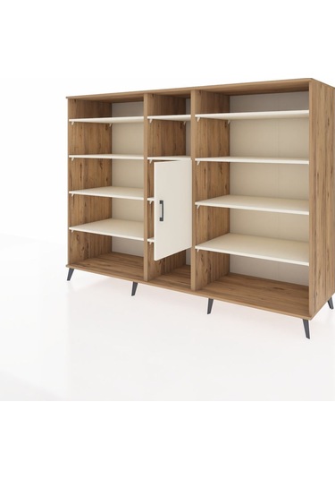 Kronos Dolap 12 Raflı Tek Kapaklı 220x59x163 Çam-aytaşı Çam-aytaşı