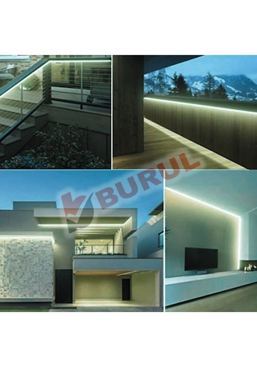 Sb-6509 20 Metre Beyaz Işık Neon Led Şerit Dış Mekan Silikonlu Esnek Dekoratif Aydınlatma 220v Fişli