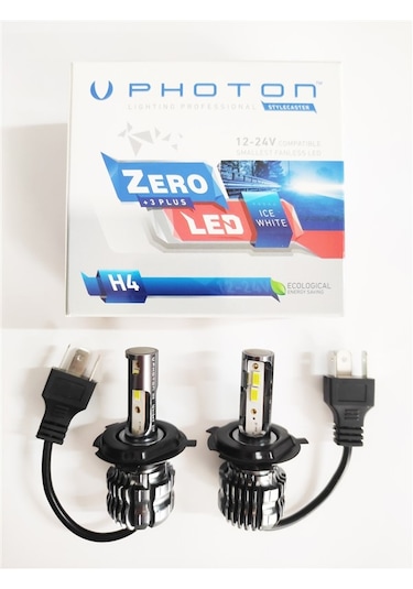 Photon Zero H4 +3 Plus Fansız Led Xenon Buz Beyaz 12v-24v