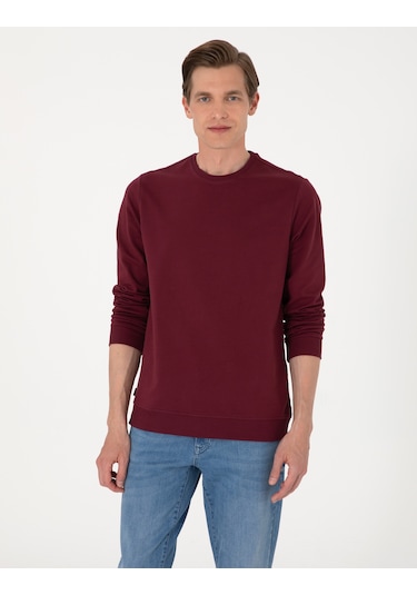 Pierre Cardin Erkek Bordo Sweatshirt 50314054-vr014 Bordo