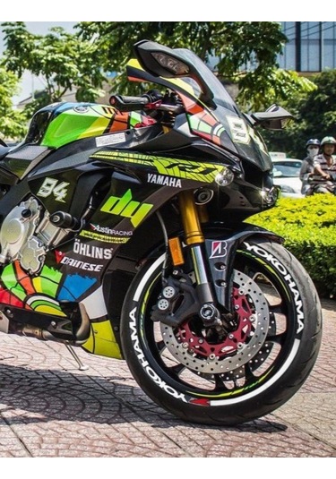 Yokohama + Kuyruk Lastik Yazısı 8adet Motorsiklet Lastik Stikeri