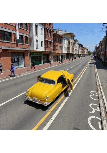 1953 Cadillac Serıes 62 Coupe Diecast Sarı Çek Bırak Model Araba Diğer