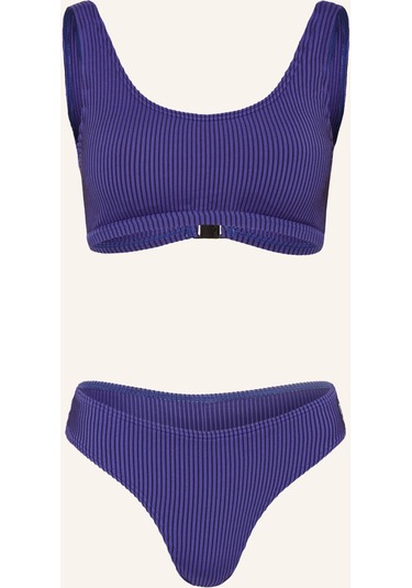 Cafe Du Cycliste Jasmın Çizgili Bustier Bikini Takımı Mor