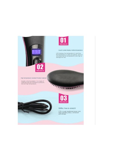 Xurunkeji Kablosuz Elektrikli Düz Saç Fırçası Hızlı Isınma Saç Düzleştirici Tarak Taşınabilir Salonlar İçin Saç Şekillendirme Aracı Ab Fişi