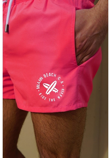 Miami Beach Pembe Mini Boy Erkek Deniz Ve Havuz Şortu Pembe