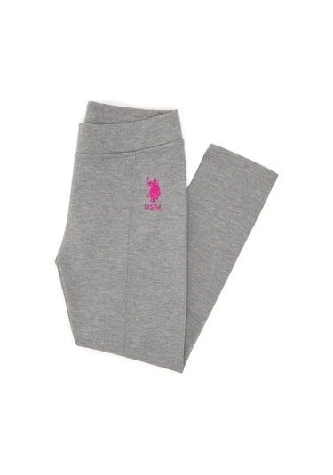 U.s. Polo Assn. Kız Çocuk Gri Melanj Tayt 50296370-vr086 Gri Melanj