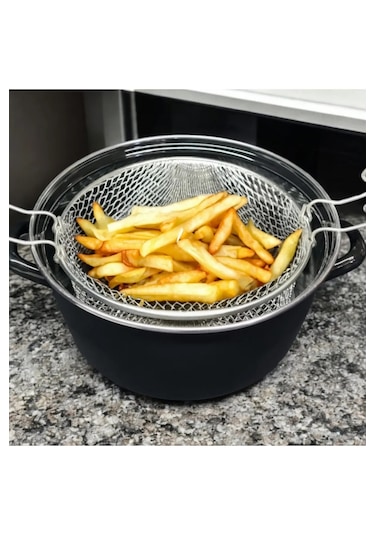 Leony Emaye 24cm Telli Cips Kızartma Fritöz Tenceresi
