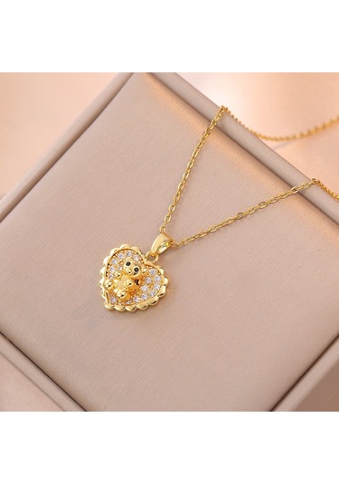 Bayan Kolye: Moda Estetiği Titanyum Çelik Kolye No.63 Çok REnkli