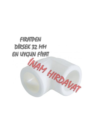 Dirsek - 32 Mm Firatpen Beyaz Renk Dirsek - Pprc